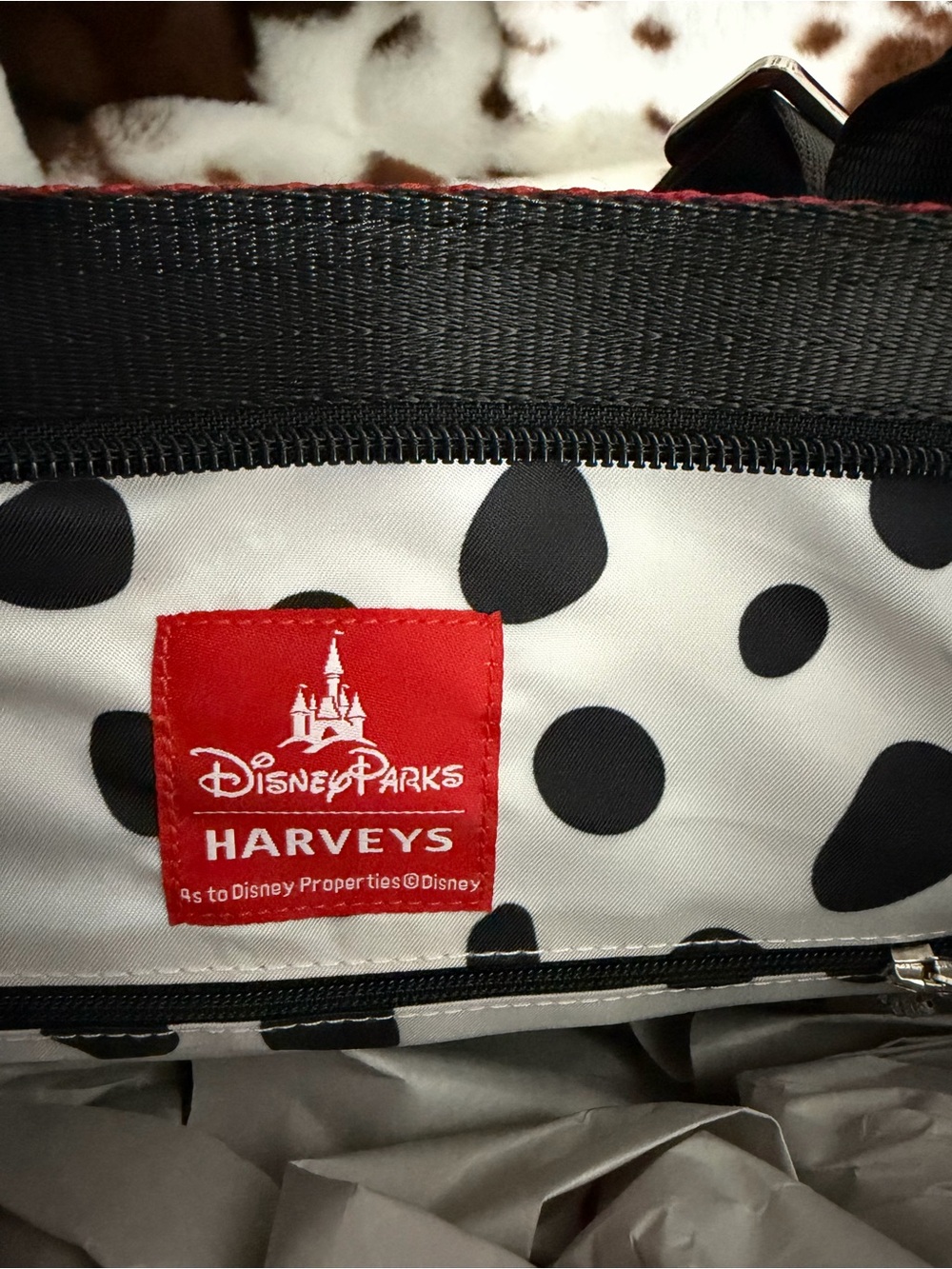 Harveys Red Dalmatian Print Crossbody Bag - Picture 3 of 6